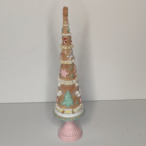 Pastel Pink Sugar Coated Christmas Candyland Sweet Treats Gingerbread Tree - Picture 10 of 12